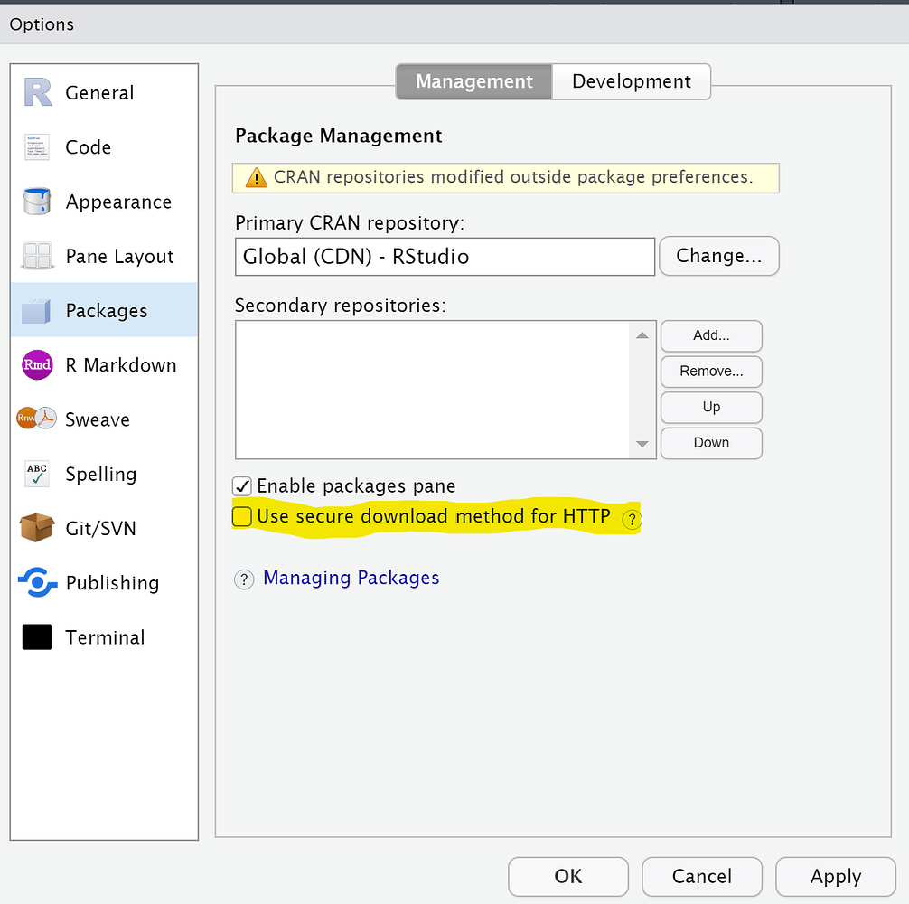 Unable to install certain R packages - General - Posit Community