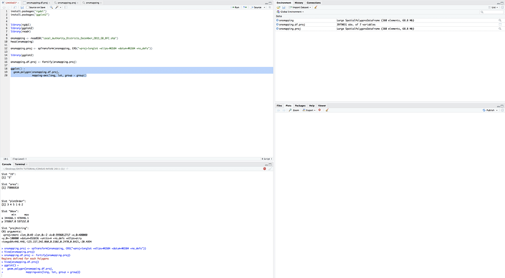 code runs (no error) but ggplots not showing in RStudio plot window ...
