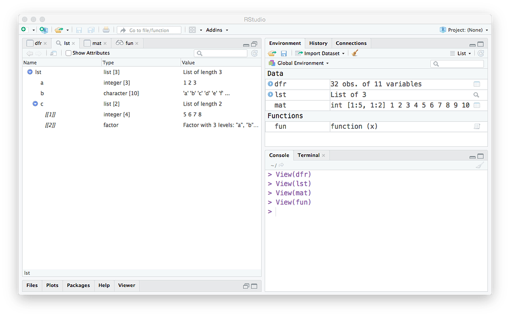 Rstudio view values in the environment rstudio ide posit community