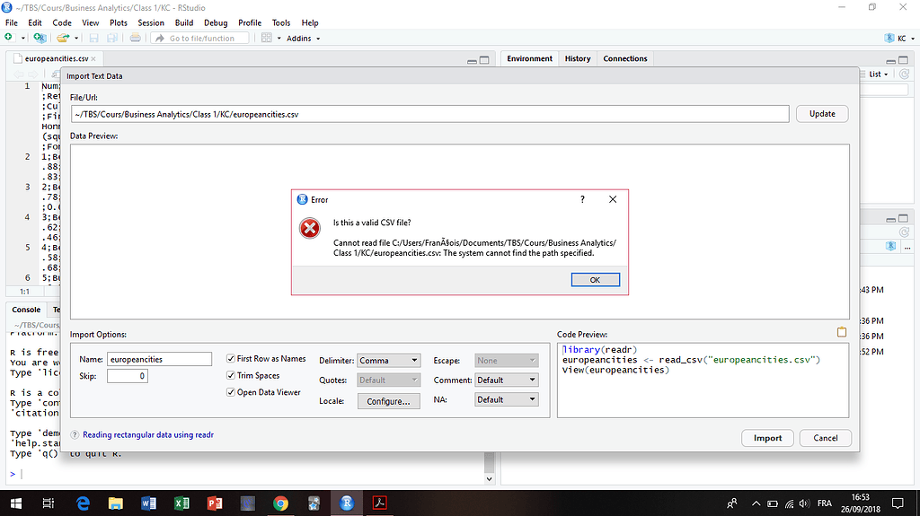 Import data set from CSV file - General - Posit Community