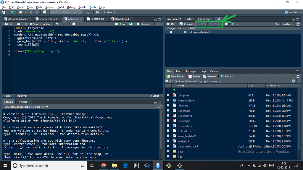 Push and Pull buttons for Git are not enabled in RStudio - RStudio IDE ...