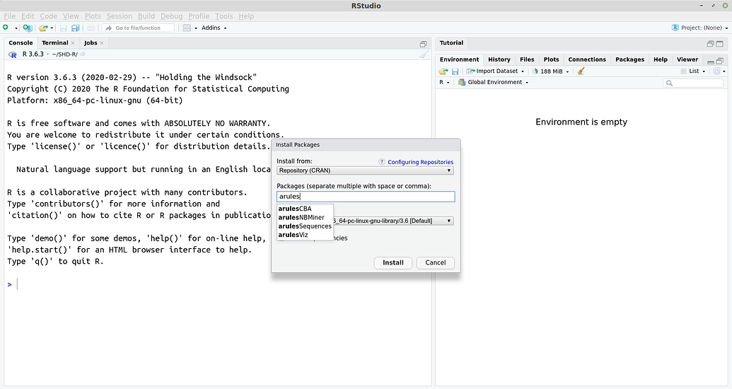Installing arules - General - Posit Community