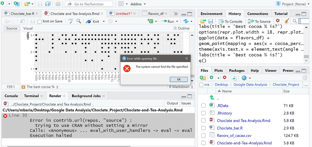 Assistance with rendering an Rmd in HTML - Publishing Your Results ...
