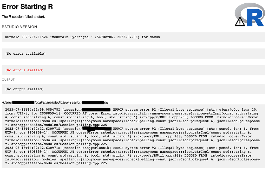 Rstudio suddenly stopped working, FATAL ERROR - General - Posit Community
