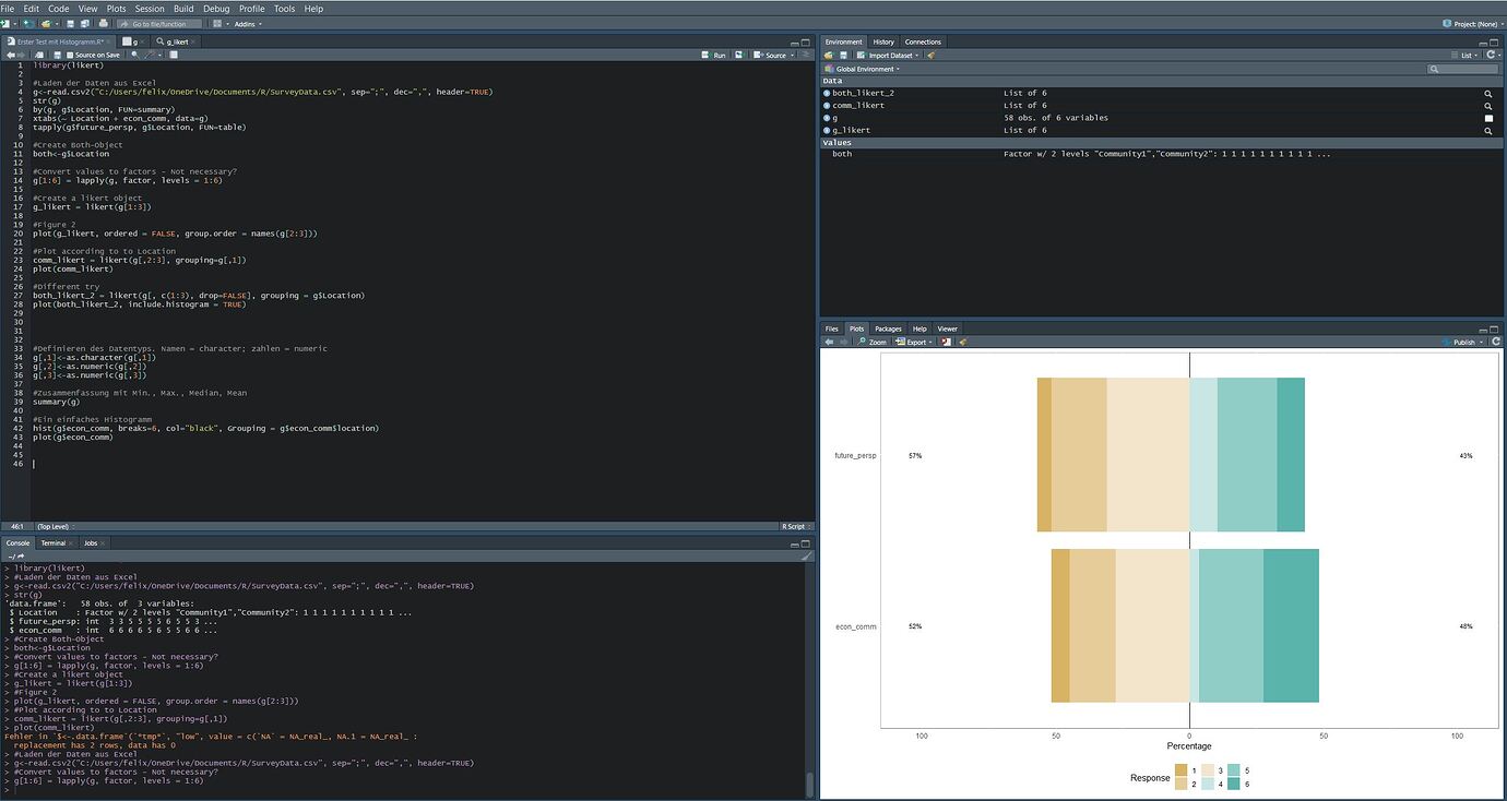 Create likert plot with two groups in R - General - Posit Community