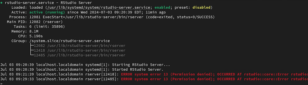 RStudio Server - Could not connect to the R Session on R Studio Server ...