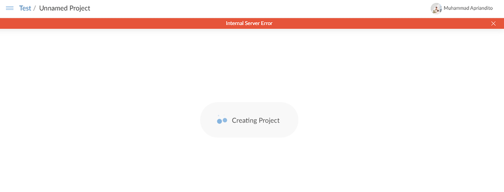 Internal Server Error When Creating New Project - Posit Cloud - Posit ...