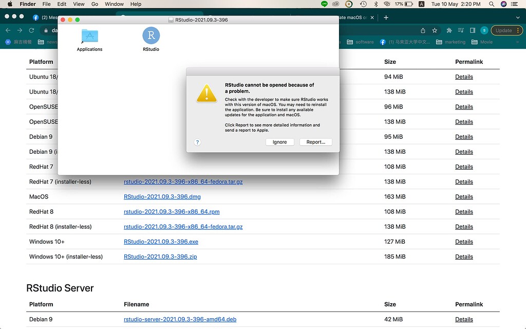 Issue with installing R Studio in mac - RStudio IDE - Posit Community