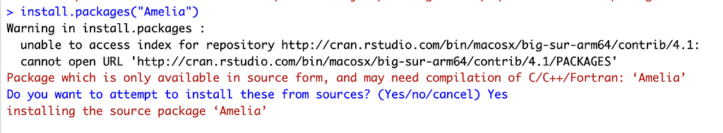 R packages installation: unable to access index - General - Posit Community