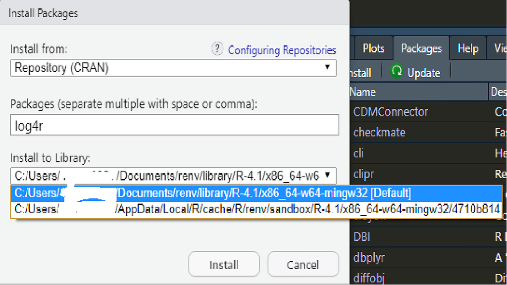 HOW TO ADD LIBRARIES PATH TO THE CONFIGURE COMMAND visual data 4